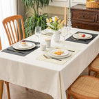 Romanstile Reversible Vinyl Placemats Set of 4, Faux Leather 100% Waterproof Oil-Proof Wipeable Place Mats, Heat Resistant Dual Sided Table Mats for Kitchen/Dining/Party (Grey Beige, 12 x 17 Inch)