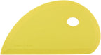 Zoie + Chloe Multipurpose Silicone Bowl Scraper - Dough Scraper for Cleaning Mixing Bowls, Baking Pan - Silicone Scraper Spatula For Painting, Smoothing, Frosting, Cake Decorating - Yellow, 7x3.75"