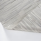 Sliver Placemats Set of 8 - Easy Clean Modern Durable Washable Vinyl Place Mats - Heat Resistant Placemats for Kitchen Table - PVC Table Mats for Dining Table (Sliver, 8)