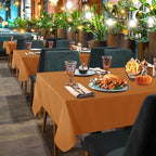 sancua 6 Pack Tablecloths Rectangular 60x102 Inch, Thanksgiving Table Cloths Rectangle for 6 Foot Tables - Stain and Wrinkle Resistant Washable Polyester Table Cover for Fall, Dining, Parties Bronze