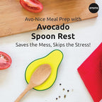 OTOTO Avocado Spoon Rest for Stove Top - Silicone Spoon Rest for Kitchen Counter, for Ladles, Tongs, Spatula Funny Cool Cute Kitchen Gifts Gadgets Accessories