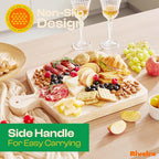 Riveira Maple Wood Cutting Board – Gourmet Maple Grandeur: 17 x 13 Wooden Cutting Board – Natural Wooden Cutting Boards For Kitchen Decorative – Innovative Juice Grooves Maple Wooden Chopping Board