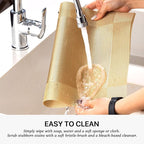 LEXMORE PVC Woven Placemats 4 PCS Wipeable Indoor/Outdoor Table Mats Washable Vinyl Place Mats for Dining Table, Set of 4-Gold Cube