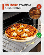 Oven Liners for Bottom of Oven - 4 Pack Large Heavy Duty Oven Mats, 17"x 25" Reusable Matt Liner for Electric, Gas, Toaster Ovens & Grills, BPA & PFOA Free, Kitchen Essentials, Silver