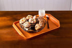 Plastic Fast Food Serving Tray,16.95 by 11.82-Inch,Set of 12 (Orange)