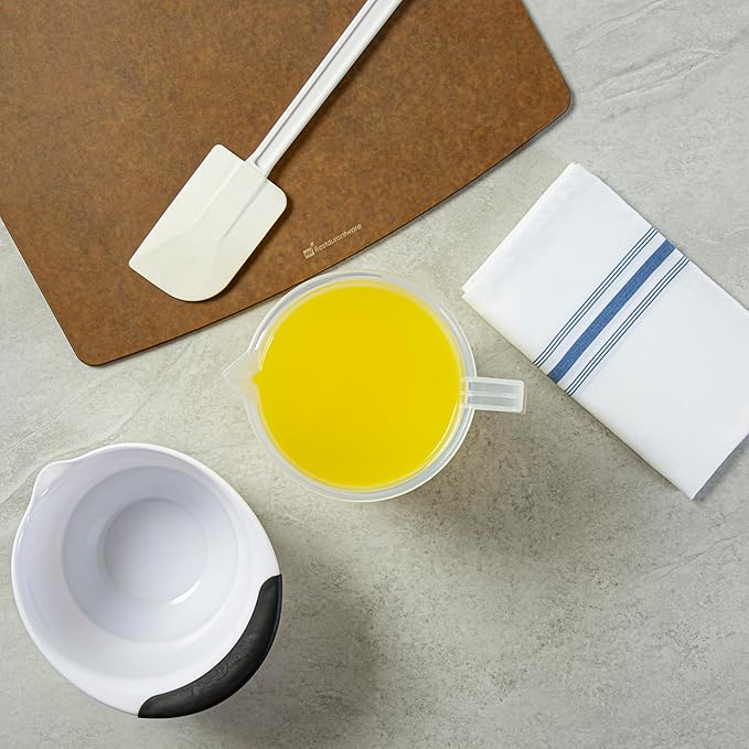 Restaurantware Measuring Cups, 2 Quarts Pack of 10 Conical Spout Liquid Measuring Cups Embossed Ml and Oz Graduations, Clear Plastic Scaling Vessel with Handle, For Cooking, Baking, For Oil, Flour