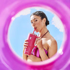 Hydro Flask 32 Oz Travel Tumbler with Handle, Lid and Straw - Insulated Stainless Steel in Zinnia