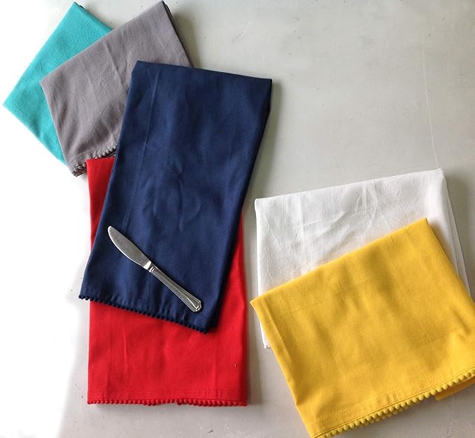 Kitchen Towels Dish Towels for Kitchen Tea Towels for Kitchen Bar Towels for Cloth Towels dishcloths - Solid 18"x28" Pack of 6 (Assorted (1), Pack of 6)