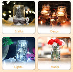 Mason Jars 16 oz 12Pack with 6 Extra Lids, Glass Pint Canning Jars 16 oz - 16oz mason jars with silver lids and extra 6 gold lids for Canning/Preserving/Meal Prep