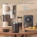 Coffee Mug Warmer & Mug Set for Desk, Electric Coffee Cup Warmer with 16oz Heated Mug, Smart Coffee Heater with Auto Shut Off for Office/Home, Christmas/Birthday/Coffee Gifts for Men & Women, Wood