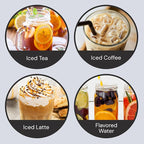 HomeCraft 3-Quart White Stainless Steel Café' Iced Tea And Iced Coffee Brewing System, 12 Cups, Strength Selector & Infuser Chamber, Perfect For Lattes, Lemonade, Flavored Water, Large Pitcher