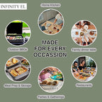 INFINITY EL Disposable Aluminum Foil Pans 50 Pack | Full Size Shallow Steam 20.5"x 12.5"x 2" Disposable Aluminum Baking Pan | Heavy Duty Foil Pan for Roasting Turkey, Lasagna, Thanksgiving, Christmas