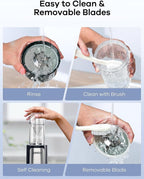 Ganiza Blender for Smoothies, 14Pcs Personal Blender for Shake and Smoothies for Kitchen with 3 Portable Cups (1x24oz & 2X17oz), Single Serve Smoothie Maker, Nutritious Recipe