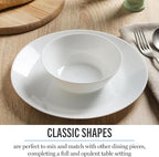 Martha Stewart Opalton 6 Piece 6 Inch Bowls, Lightweight Chip and Break Resistant Soup/Cereal Bowl