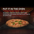 IMPRESA Pizza Steel for Oven - 14 x 14 x 0.25 in Black Carbon Steel - Fast Heat Retention for Crispy Crust - Nonstick Surface with Pizza Stone & Pan Performance