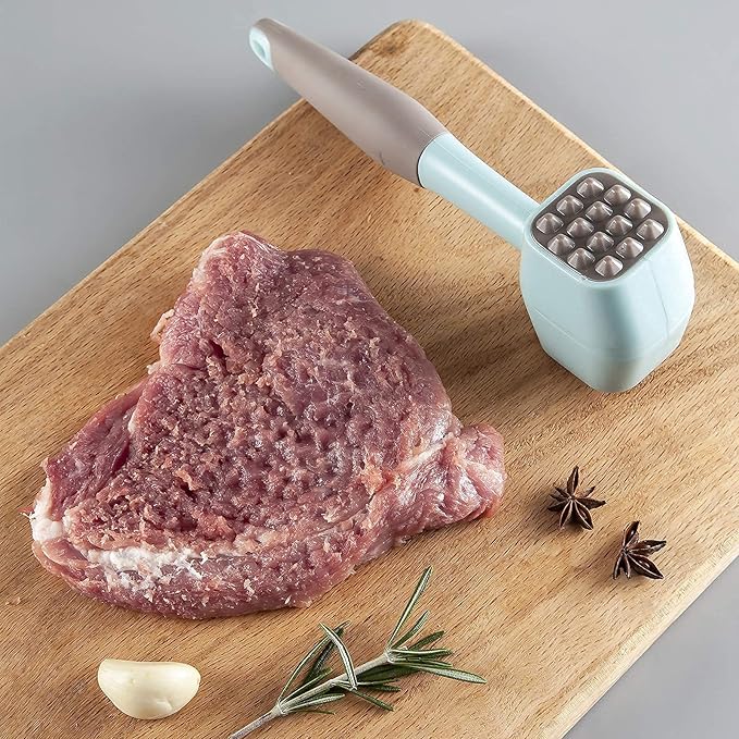 Meat Tenderizer Hammer Mallet With Comfort Grip Rubber Handle, Dual-Sided Meat Pounder For Tenderizing Steak, Beef, Chicken, Lamb, Vegetable, Minced Meat And Hard Candy, Easy To Clean