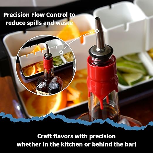 FSE Tapered Pourer Set (Pack of 12), Stainless Steel Design, Reusable, Provides Precise Mess-Free Pouring, Perfect for Spirits and Syrups, Ideal for Bars and Kitchens