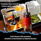 FSE Tapered Pourer Set (Pack of 12), Stainless Steel Design, Reusable, Provides Precise Mess-Free Pouring, Perfect for Spirits and Syrups, Ideal for Bars and Kitchens