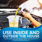 128oz (1 gallon) Measuring Pitcher, Plastic, Multipurpose - Great for Oil, Chemicals, Pool and Lawn - Ounce (oz) and Milliliter (mL) Increments (4000 mL)