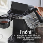 Hamilton Beach 12 Cup Programmable Coffee Maker, FrontFill Drip Coffee Maker