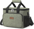 Lifewit Large Lunch Bag Insulated Lunch Box Soft Cooler Cooling Tote for Adult Men Women, Dark Green 24-Can (15L)
