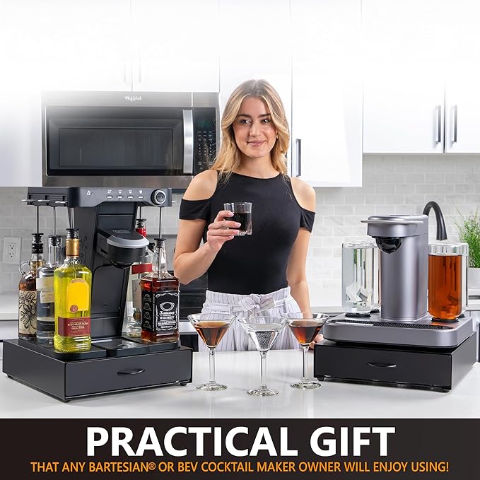 Bartesian Pod Holder – Holds 40 Bartesian Capsules – Stackable Pods Organizer Compatible with BEV by Black & Decker Cocktail Machine