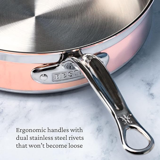 Hestan - CopperBond Collection - 100% Pure Copper 10-Piece Ultimate Cookware Set, Induction Cooktop Compatible