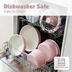 SENSARTE 24 Piece Ceramic Pots and Pans Set, Nonstick Detachable Handle Cookware, Induction Kitchen Cookware Set with Removable Handle, Healthy Non Stick for RV, Dishwasher＆Oven Safe, PFOA Free (Pink)