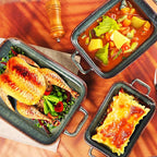 12" X 9" Porcelain Rectangular Casserole Dishes - Baking Dish for Oven, 2.5 QT Ceramic Lasagna Pans, Oven Safe Bakeware for Kitchen Cooking, Cake, Banquet and Dinner