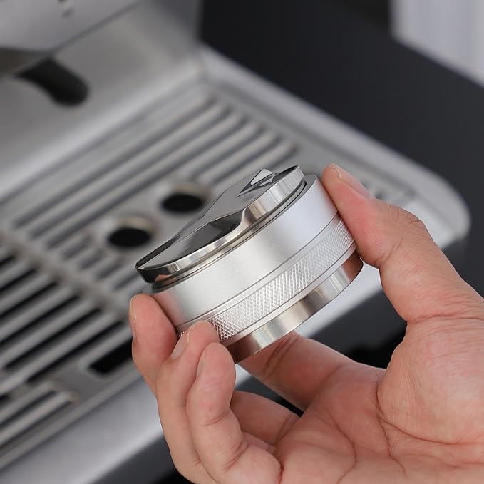 58mm Coffee Distributor and Tamper,Dual Head Coffee Leveler Fits for Gaggia E61 58mm Portafilter,Professional Espresso Hand Tamper.(Silver)