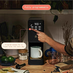 Beautiful™ Perfect Grind™ Programmable Single Serve Coffee Maker – Black by Drew Barrymore, Built-In Grinder for Fresh Grounds, Adjustable Cup Size, Programmable Timer, Reusable Filter, Compact Design