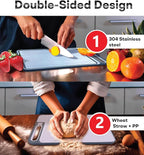 Stainless Cutting Board - Stainless Cutting Boards for Kitchen - Metal Cutting Boards - Stainless Steel Cutting Board - Tabla de Cortar de Acero Inoxidable - Steel Chopping Board