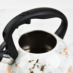 Whistling Stovetop Tea Kettle,Food Grade Stainless Steel, Cool Touch Ergonomic Handle, Fast Boil, for Gas, Electric, and Glass Ranges - 3L
