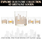 Greenline Goods Skyline Etched Seattle Whiskey Glasses Gift (Set of 2) | Old Fashioned Tumbler – For Seattle Lovers
