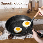 JEETEE Pots and Pans Set Non Stick 19pcs, Kitchen Cookware Sets with Detachable Handle, Induction Nonstick Cookware Set with Removable Handle, Stackable RV Cookware, Oven Safe, PFOA Free, Black