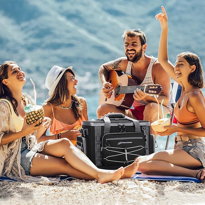 Maelstrom Soft Sided Cooler Bag, 30/40 Can Collapsible Insulated Ice Chest, Large Leakproof Camping & Travel Cooler for Kayaking & Beach