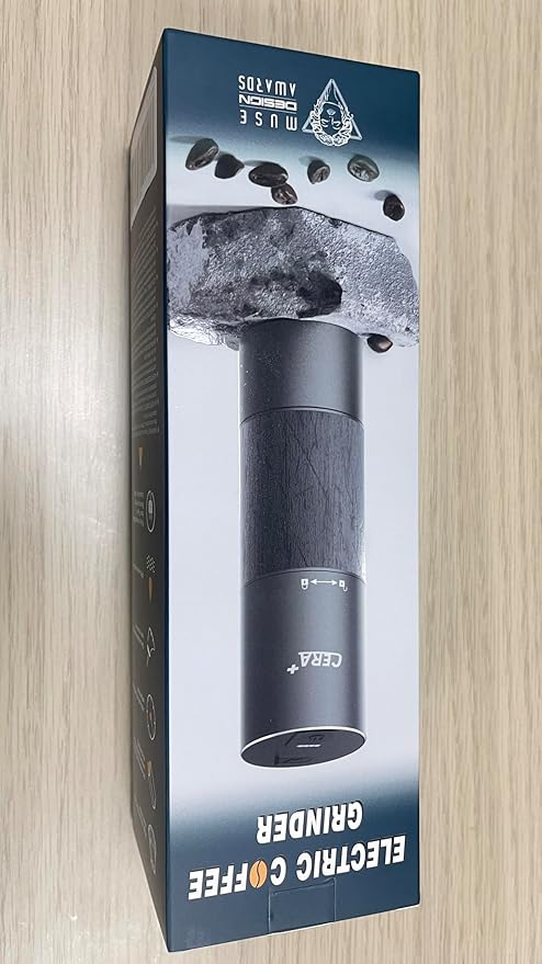 CERA+ Portable Burr Coffee Grinder Electric Espresso Grinderring Machine Suitable for Travel,Camping with Bag