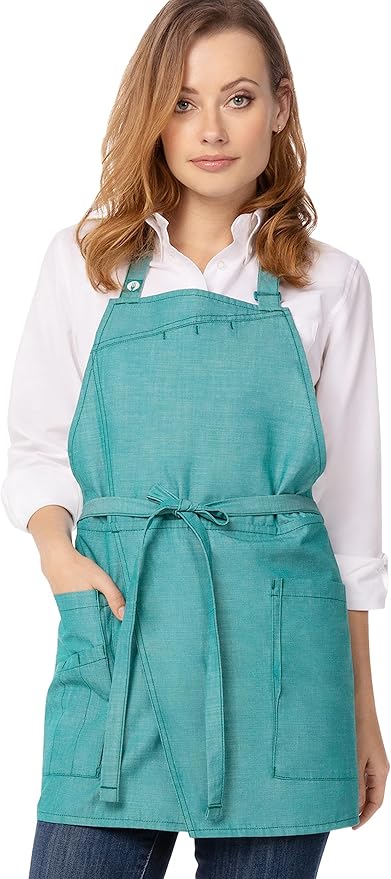 Chef Works Unisex Medford Short Bib Apron
