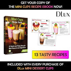 DLux 100 4-in Tear Drop Mini Appetizer Plates with Forks,Reusable Black Plastic Spoons - Desserts and Appetizers Dishes Serving Plate - Asian Spoon Set, Small Catering Dessert Tasting Cups
