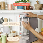 Beautiful Perfect Grind Programmable Single Serve Coffee Maker with Touch Display and Integrated Burr Grinder, Auto Coffee Strength Selection, 64oz Water Reservoir (Porcini Taupe)