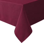 H.VERSAILTEX Linen Textured Table Cloths 54 x 80 Inch Premium Solid Tablecloth Spill-Proof Waterproof Table Cover for Dining Buffet Feature Extra Soft and Thick Fabric Wrinkle Free, Christmas Red