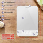 Etekcity Food Kitchen Scale, 22lb Digital Weight Scale Grams and Ounces Rechargeable Waterproof Tool for Weight Loss, Cooking, Baking, Meat, Bread, Large 0.05oz/1g Accuracy