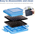 Blue Microwave Sandwich Grill and Toastie Maker, Microwave Toaster, Sandwich Maker, Panini Maker, Dishwasher Safe,NO Electricity,Wireless,Time Saving,Fast,Toastie Safe in Microwave Oven