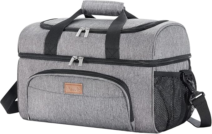 Lifewit Insulated Cooler Bag, 32/48 Can Large Leakproof Beach Cooler, Lightweight Portable Double Layer Soft-Sided Travel Ice Chest for Camping, Kayaking, Road Trips, Grocery Shopping