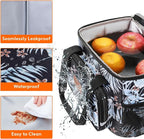 Lifewit Medium Lunch Bag Insulated Lunch Box Soft Cooler Cooling Tote for Adult Men Women, Flower 12-Can (9L)