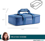 Rachael Ray Lasagna Lugger, Thermal Insulated Casserole Carrier for Hot or Cold Food, Lugger Tote for Potluck, Parties, Picnic, and Cookouts, Fits 9" x 13" Baking Dish