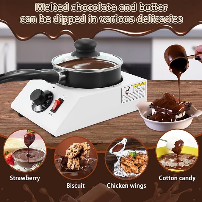Chocolate Melting Pot Chocolate Tempering Machine Electric Chocolate Melter, 80W Chocolate Melting Machine Melter Pot