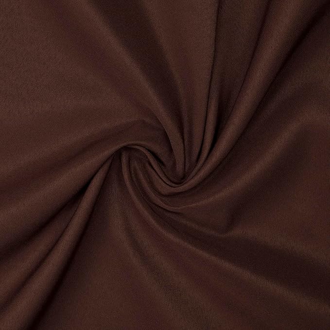 Gee Di Moda Rectangle Tablecloth - 70 x 120 Inch Chocolate - Heavy Duty Washable Polyester - For 6 or 8 Foot Rectangular Table
