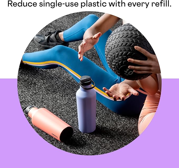 Corkcicle Sport Canteen Insulated Tumbler, Varsity Purple, 20 oz – Reusable Water Bottle Keeps Beverages Cold for 25 Hours & Hot 12 Hours