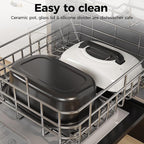 24QT Electric Roaster Oven, Electric Turkey Roaster with Viewing & Self-basting Lid, Stainless Steel Turkey Roaster Oven, White